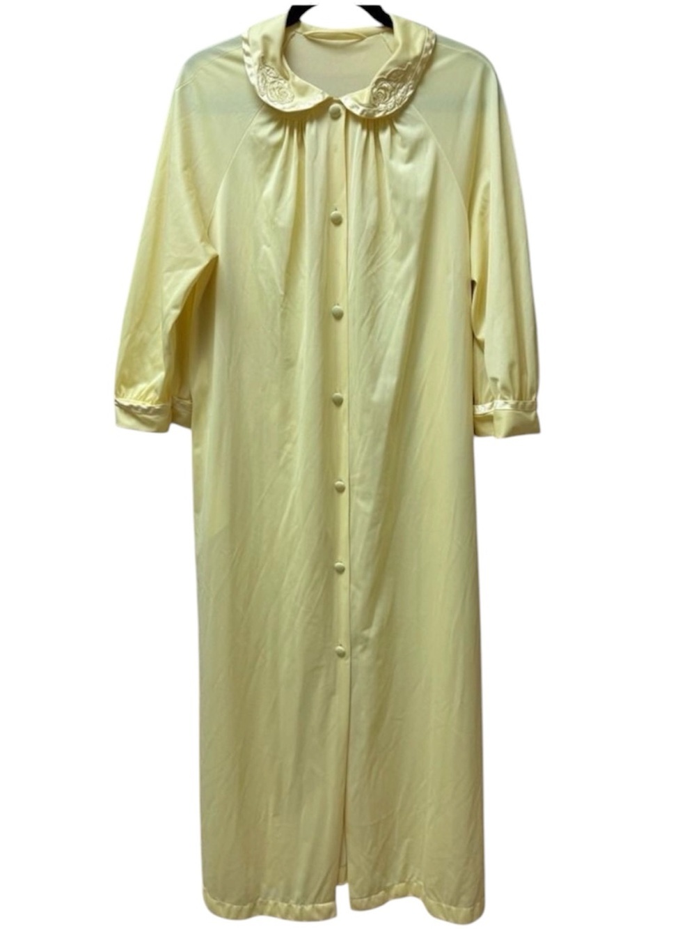 Vintage Gossard Artemis Yellow Nylon Robe. Long.Sz M. *Minor Stains